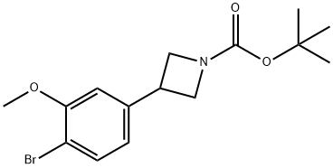 tert-butyl 3-(4-bromo-3-methoxyphenyl)azetidine-1-carboxylate,2222935-69-3,结构式