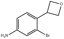 3-bromo-4-(oxetan-3-yl)aniline 化学構造式