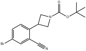 tert-butyl 3-(4-bromo-2-cyanophenyl)azetidine-1-carboxylate,2222935-72-8,结构式