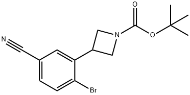 tert-butyl 3-(2-bromo-5-cyanophenyl)azetidine-1-carboxylate Structure