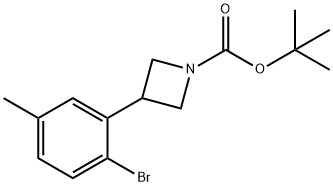 tert-butyl 3-(2-bromo-5-methylphenyl)azetidine-1-carboxylate 化学構造式