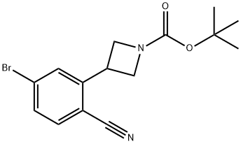 tert-butyl 3-(5-bromo-2-cyanophenyl)azetidine-1-carboxylate,2222937-68-8,结构式