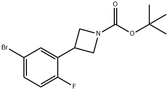 tert-butyl 3-(5-bromo-2-fluorophenyl)azetidine-1-carboxylate 化学構造式