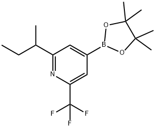 2-(sec-Butyl)-6-trifluoromethylpyridine-4-boronic acid pinacol ester Structure