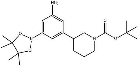 3-(N-Boc-Piperidin-3-yl)-5-aminophenylboronic acid pinacol ester Struktur