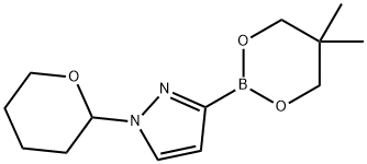 N-(Oxan-2-yl)imidazole-3-boronic acid neopentylglycol ester Structure