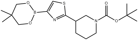 2-(N-Boc-Piperidin-3-yl)thiazole-4-boronic acid neopentylglycol ester Struktur