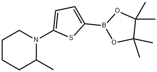 5-(2-Methylpiperidin-1-yl)thiophene-2-boronic acid pinacol ester 化学構造式