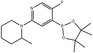 5-Fluoro-2-(2-methylpiperidin-1-yl)pyridine-4-boronic acid pinacol ester Structure