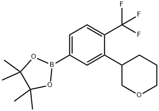 4,4,5,5-tetramethyl-2-(3-(tetrahydro-2H-pyran-3-yl)-4-(trifluoromethyl)phenyl)-1,3,2-dioxaborolane|