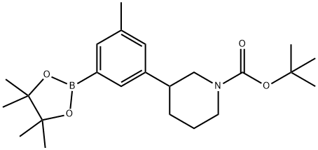 3-(N-Boc-Piperidin-3-yl)-5-methylphenylboronic acid pinacol ester Struktur