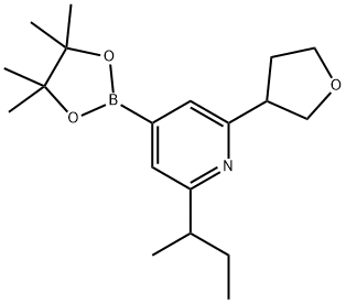 2-(sec-butyl)-6-(tetrahydrofuran-3-yl)-4-(4,4,5,5-tetramethyl-1,3,2-dioxaborolan-2-yl)pyridine Structure