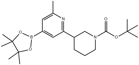 tert-butyl 3-(6-methyl-4-(4,4,5,5-tetramethyl-1,3,2-dioxaborolan-2-yl)pyridin-2-yl)piperidine-1-carboxylate Structure