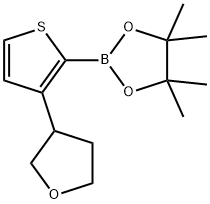 3-(Oxolan-3-yl)thiophene-2-boronic acid pinacol ester Struktur