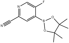 5-fluoro-4-(4,4,5,5-tetramethyl-1,3,2-dioxaborolan-2-yl)picolinonitrile Structure