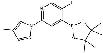 5-Fluoro-2-(4-methyl-1H-pyrazol-1-yl)pyridine-4-boronic acid pinacol ester Structure