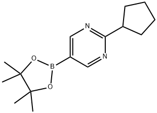 2-cyclopentyl-5-(4,4,5,5-tetramethyl-1,3,2-dioxaborolan-2-yl)pyrimidine|