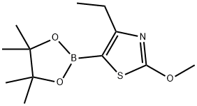 4-Ethyl-2-methoxythiazole-5-boronic acid pinacol ester 化学構造式