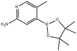 5-methyl-4-(4,4,5,5-tetramethyl-1,3,2-dioxaborolan-2-yl)pyridin-2-amine Struktur