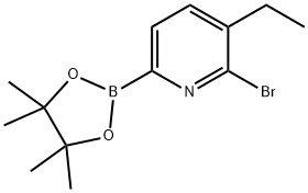 6-Bromo-5-ethylpyridine-2-boronic acid pinacol ester Structure