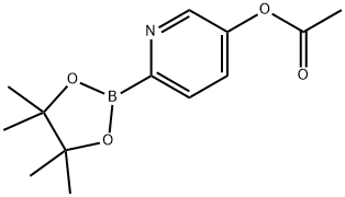 6-(4,4,5,5-四甲基-1,3,2-二氧硼杂环戊烷-2-基)吡啶-3-基乙酸酯, 2223013-11-2, 结构式