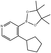 4-(Cyclopentyl)pyridine-3-boronic acid pinacol ester Structure