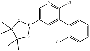 6-Chloro-5-(2-chlorophenyl)pyridine-3-boronic acid pinacol ester Structure