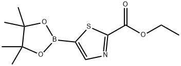 ethyl 5-(4,4,5,5-tetramethyl-1,3,2-dioxaborolan-2-yl)thiazole-2-carboxylate Structure