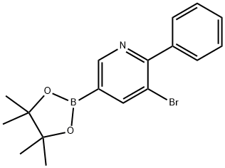 5-Bromo-6-phenylpyridine-3-boronic acid pinacol ester Structure