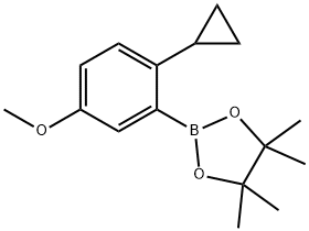 2-(2-cyclopropyl-5-methoxyphenyl)-4,4,5,5-tetramethyl-1,3,2-dioxaborolane Struktur