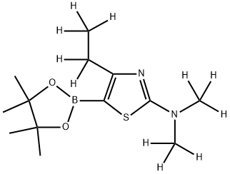 (2-Dimethylamino-4-ethyl-d11)-thiazole-5-boronic acid pinacol ester 化学構造式