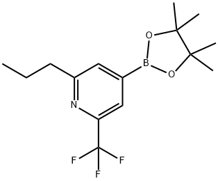 2-(n-Propyl)-6-trifluoromethylpyridine-4-boronic acid pinacol ester Struktur