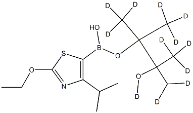 [2-Ethoxy-4-(iso-propyl)-d12]-thiazole-5-boronic acid pinacol ester Structure