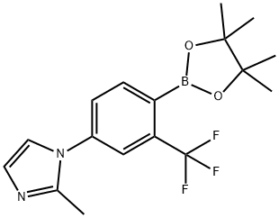 2-Trifluoromethyl-4-(2-methylimidazol-1-yl)phenylboronic acid pinacol ester Structure