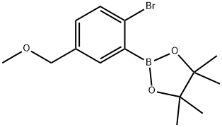 2-(2-bromo-5-(methoxymethyl)phenyl)-4,4,5,5-tetramethyl-1,3,2-dioxaborolane Struktur