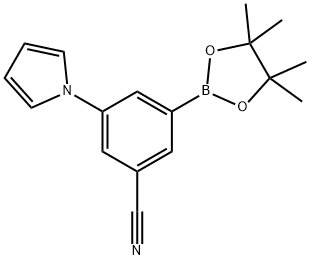 3-(1H-pyrrol-1-yl)-5-(4,4,5,5-tetramethyl-1,3,2-dioxaborolan-2-yl)benzonitrile Structure