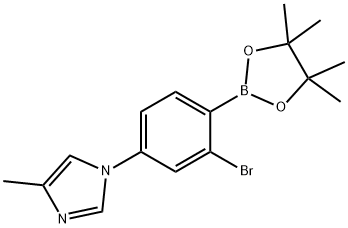 2-Bromo-4-(4-methylimidazol-1-yl)phenylboronic acid pinacol ester Structure