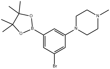3-Bromo-5-(N-methylpiperazin-1-yl)phenylboronic acid pinacol ester Struktur