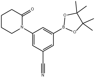 1-[3-(TETRAMETHYL-1,3,2-DIOXABOROLAN-2-YL)-5-CYANOPHENYL]PIPERIDIN-2-ONE Structure