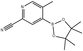 5-methyl-4-(4,4,5,5-tetramethyl-1,3,2-dioxaborolan-2-yl)picolinonitrile Structure