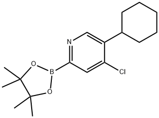 4-Chloro-5-(cyclohexyl)pyridine-2-boronic acid pinacol ester Struktur