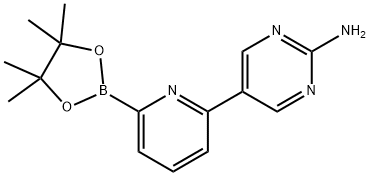 6-(2-Amino-4-pyrimidyl)pyridine-2-boronic acid pinacol ester Struktur