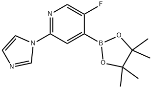 5-Fluoro-2-(imidazol-1-yl)pyridine-4-boronic acid pinacol ester Structure