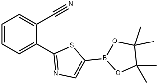 2-(2-Cyanophenyl)thiazole-5-boronic acid pinacol ester Structure
