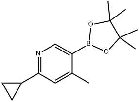 4-Methyl-6-cyclopropylpyridine-3-boronic acid pinacol ester Structure