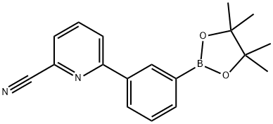 3-(6-Cyanopyridin-2-yl)phenylboronic acid pinacol ester 结构式