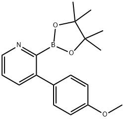 3-(4-Methoxyphenyl)pyridine-2-boronic acid pinacol ester 结构式