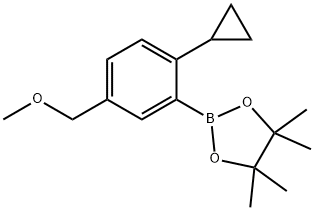 2-(2-cyclopropyl-5-(methoxymethyl)phenyl)-4,4,5,5-tetramethyl-1,3,2-dioxaborolane Struktur