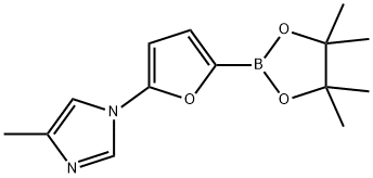 5-(4-Methylimidazol-1-yl)furan-2-boronic acid pinacol ester 化学構造式