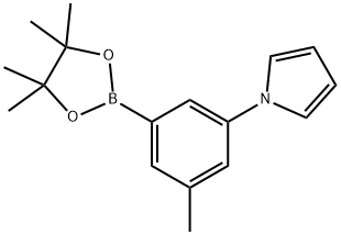 1-(3-methyl-5-(4,4,5,5-tetramethyl-1,3,2-dioxaborolan-2-yl)phenyl)-1H-pyrrole 结构式